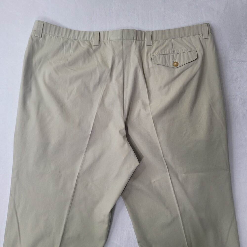 VTG Burberrys Leisure Men's Beige Pleated Chino Pants Talla 60 US Size 44x27 - Picture 4 of 11